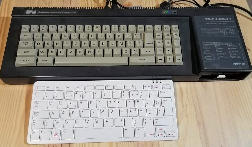 Raspberry Pi 400 et Amstrad CPC 6128